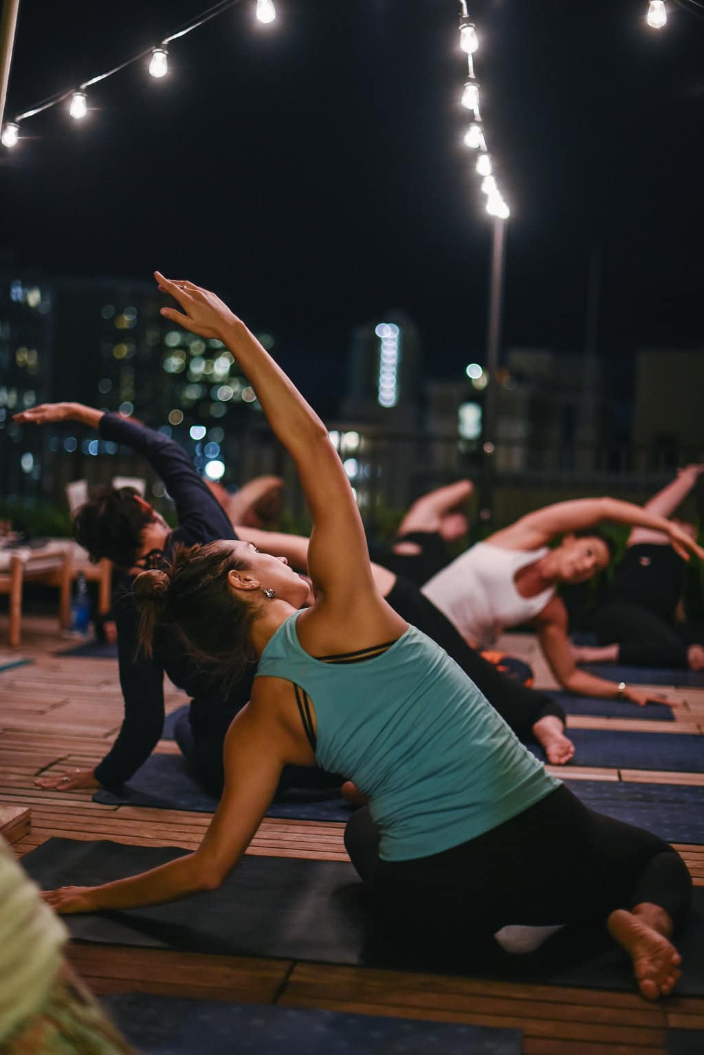 Sunset Pilates O Ka La Mat Class on the Penthouse Lanai | Surfjack